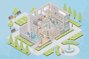 Assisted living community concept, a Healthcare Illustration by Yayasya (Thumbnail 2 of 3)