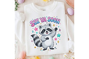 See Ya Soon Funny Raccoon PNG, a Seasonal Illustration by Designking (Thumbnail 3 of 4)