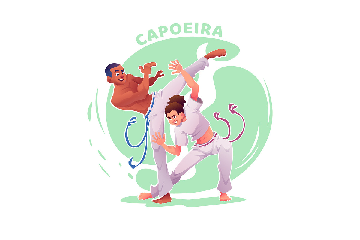 Capoeira action poses, an Illustration by VectorVision (Photo 3 of 13)