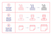 Accommodation Icons, an Outline Icon by Made by Made (Thumbnail 3 of 9)