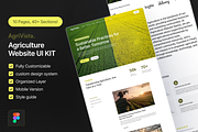 Agriculture Website UI KIT, an UI Kit Template by Ahmed Rubel (Thumbnail 1 of 6)