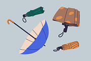 Umbrellas for rainy weather set, an Object Illustration by Good Studio (Thumbnail 2 of 5)