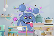 Cute cartoon alien. Tshirt, PNG., an Animal Illustration by KENO Mascots (Thumbnail 4 of 4)