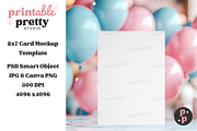 Balloon Card Mockup PSD 5x7, a Product Mockup by Printable Pretty Studio (Thumbnail 1 of 7)