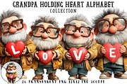 Grandpa Holding Heart Alphabet, an Illustration by OK Design (Thumbnail 1 of 6)