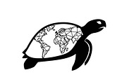 World Map Sea Turtle Bundle, an Illustration by Gaye Art (Thumbnail 30 of 31)