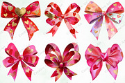 Watercolor Valentine Bow Clipart, an Illustration by Creative Art (Thumbnail 2 of 9)