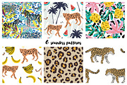Leopard, zebra & palm leaves, an Animal Illustration by OJardin (Thumbnail 4 of 5)