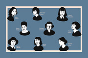 Female portraits, a Person Illustration by Mariia Kovalchuk (Thumbnail 5 of 7)