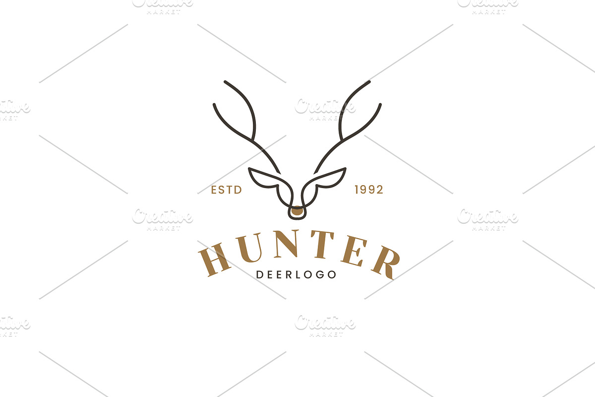 Hunter Wild Deer Badge Bundle, a Branding & Logo Template by Dyn Studio (Photo 6 of 6)