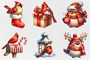 Christmas Cardinal Clipart Bundle, an Illustration by Rose Art (Thumbnail 3 of 5)