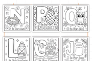 Bold and Easy Autumn ABC Coloring, a Seasonal Illustration by Design Station (Thumbnail 3 of 3)