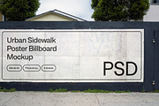 Urban Sidewalk Billboard Mockup PSD, an Advertising Mockup by Area Mockups (Thumbnail 1 of 4)