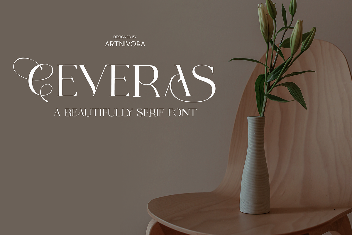 Ceveras - Beauty Serif Font, a Serif Font by ivan_artnivora (Photo 5 of 5)
