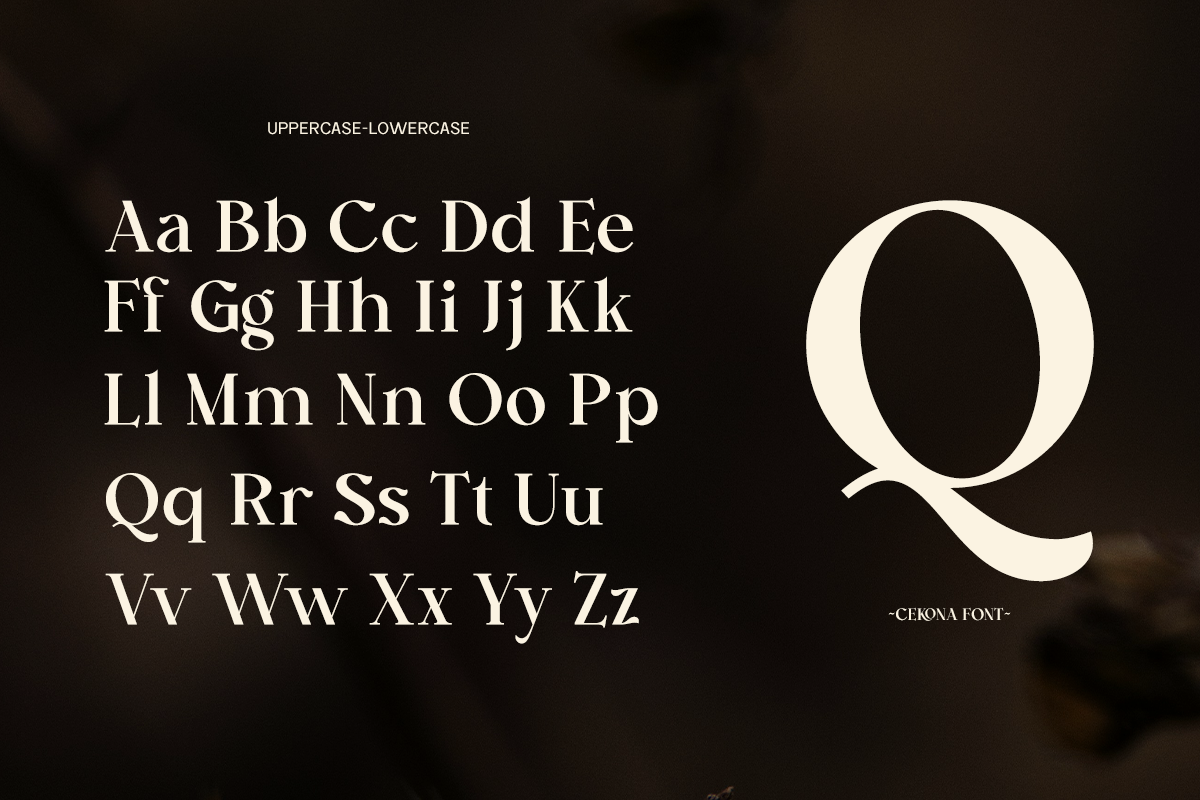 Fashion Luxury Serif Brand - Cekona, a Serif Font by Font Liner (Photo 10 of 11)