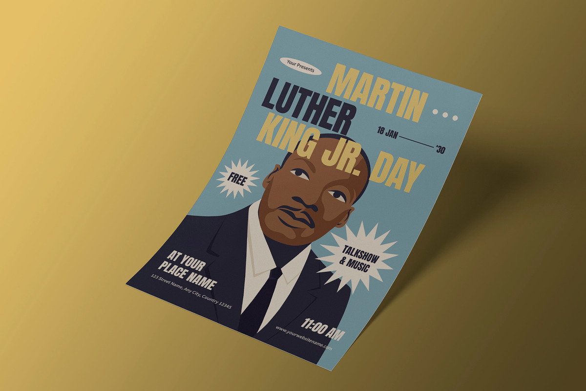 Martin Luther King Jr Day Flyer, a Flyer Template by Neermana (Photo 2 of 4)