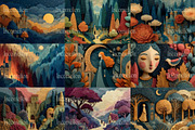 50 Fairytale Cut Paper Collages, a Person Illustration by Incomelion (Thumbnail 2 of 13)