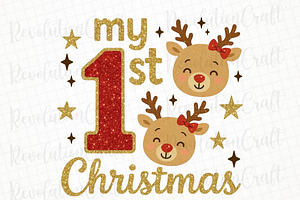 My First Christmas, Girly Christmas, an Illustration by OK Design