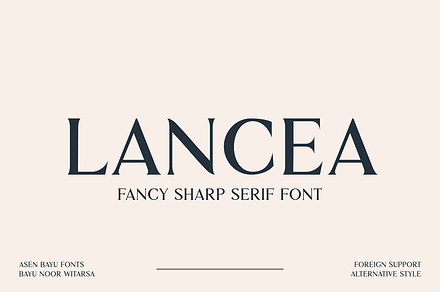Lancea Font, a Serif Font by Asenbayu