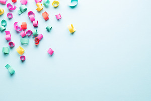 Colorful paper confetti