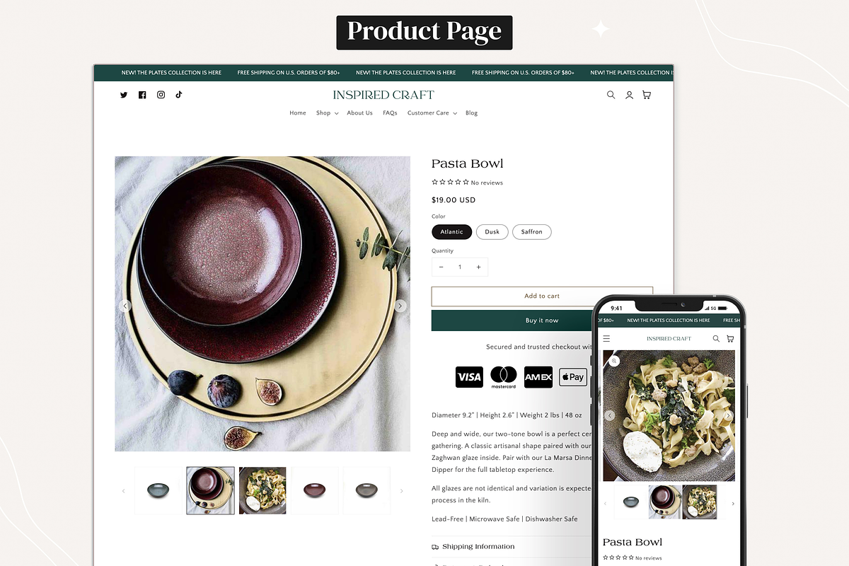 Craft - Arts & Crafts Shopify Theme, a Shopify Template by InspiredTheme (Photo 2 of 8)