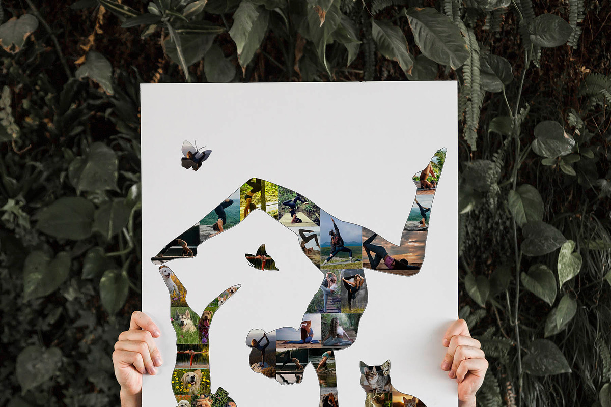 Yoga Girl with Cat & Dog Collage, a Templates & Theme by AIW SOLUTIONS (Photo 3 of 5)