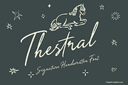 Thestral Signature Handwritten Font, a Script Font by Tyasify (Thumbnail 1 of 11)
