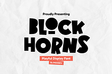 Block Horns - Chunky Display Font