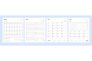 Planner Templates. Year, Weekly And