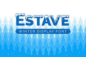 Estave - Winter display font, a Font by Mightyfire