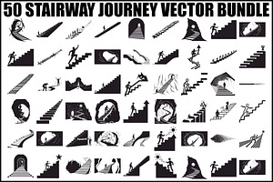 Stairway Journey Vector Bundle, an Illustration by jahid234