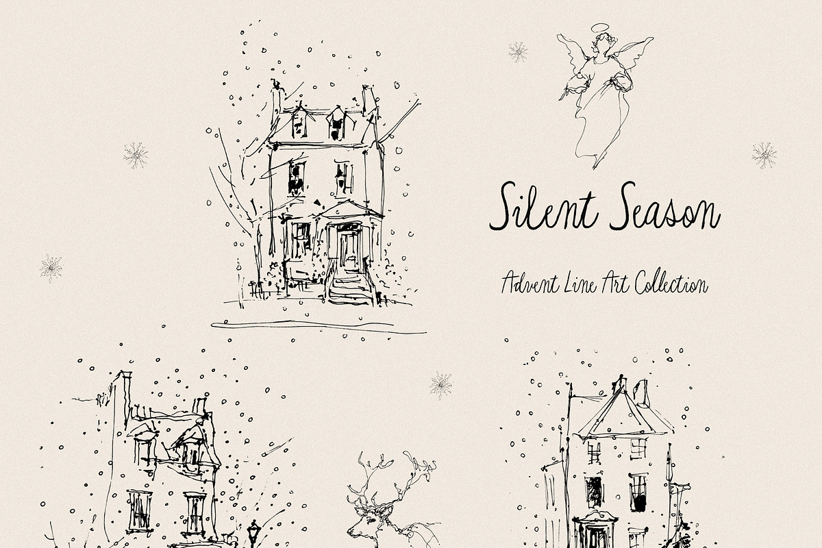 Silent Season: Advent & Line Art, a Seasonal Illustration by Purple (Photo 8 of 10)