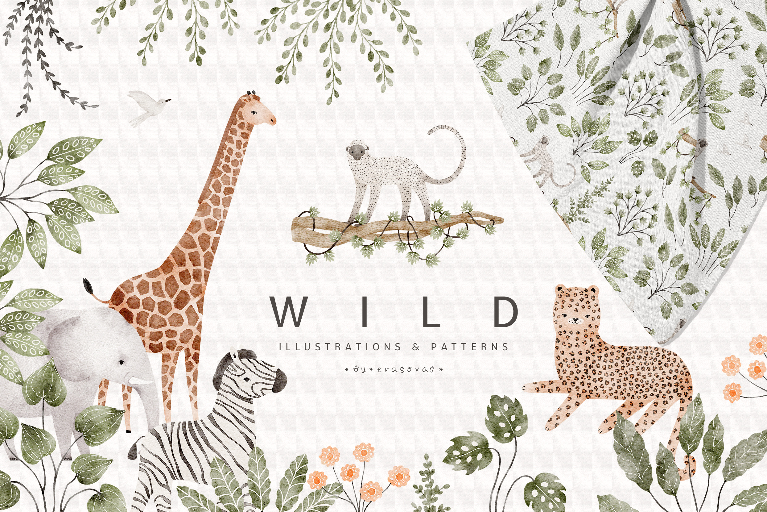 WILD illustrations&patterns, an Animal Illustration by erasovas