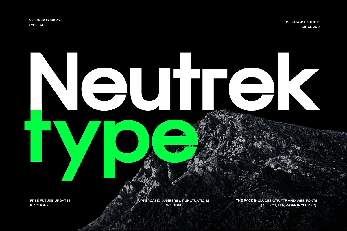 Neutrek - Display Sans-Serif Font, a Sans Serif Font by Webhance Studio (Photo 1 of 14)