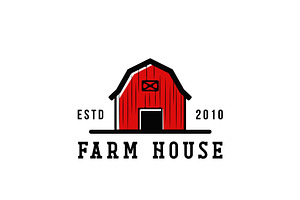 Texas Farm Barn House Logo Design, a Branding & Logo Template by AlvinStd