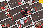 Delivery Service Google Slides, a Presentation Template by BeadyLab (Thumbnail 1 of 6)