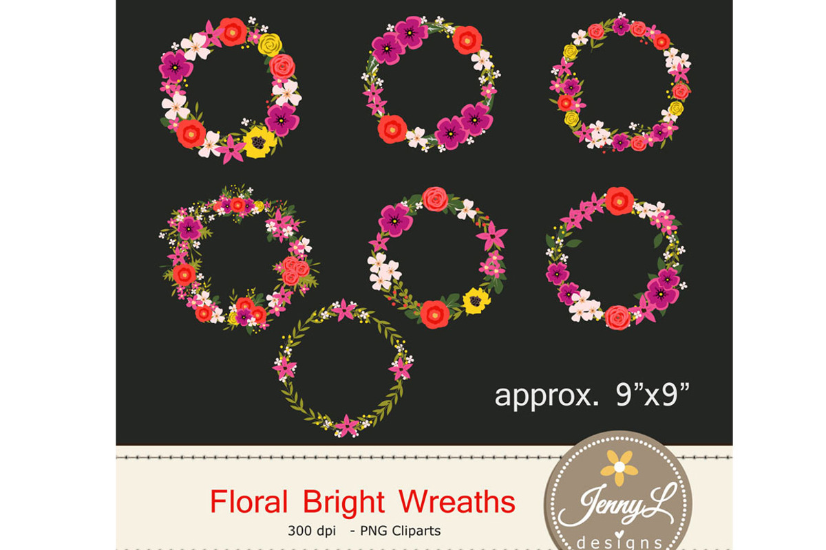 Floral Wedding Wreaths, an Illustration by JennyL Designs (Photo 1 of 7)