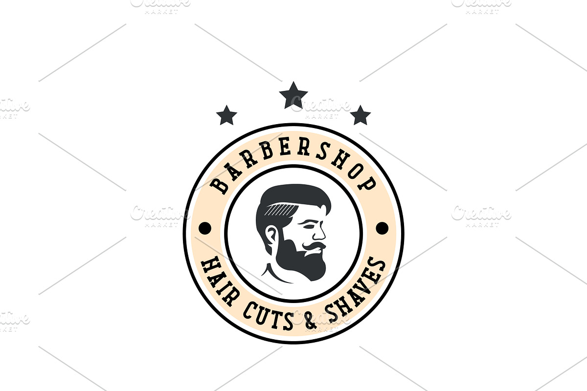 Vintage Barbershop Stylist Logo, a Branding & Logo Template by AlvinStd