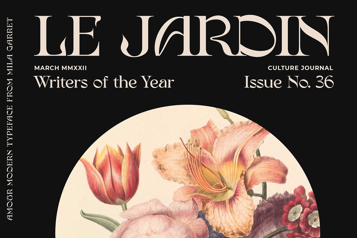 Amour Modern Display Logo Serif, a Sans Serif Font by Mila Garret (Photo 7 of 27)