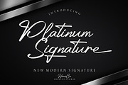 Platinum Signature Font, a Handwritten Font by Burhan Afif (Thumbnail 1 of 9)