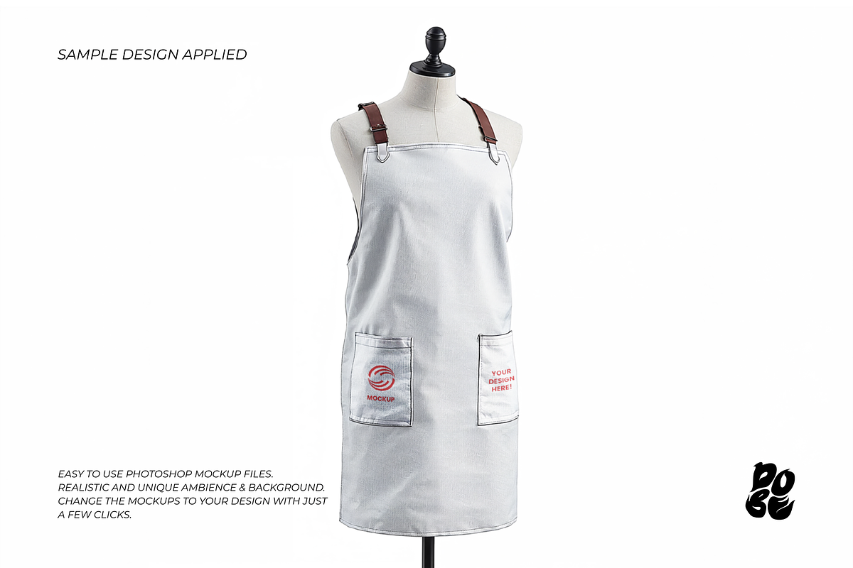 Leather Apron Mockup, a Household Mockup by DOBE Studio (Photo 3 of 5)