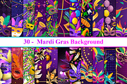 Mardi Gras Background, a Background Graphic by Digital Studio (Thumbnail 1 of 5)