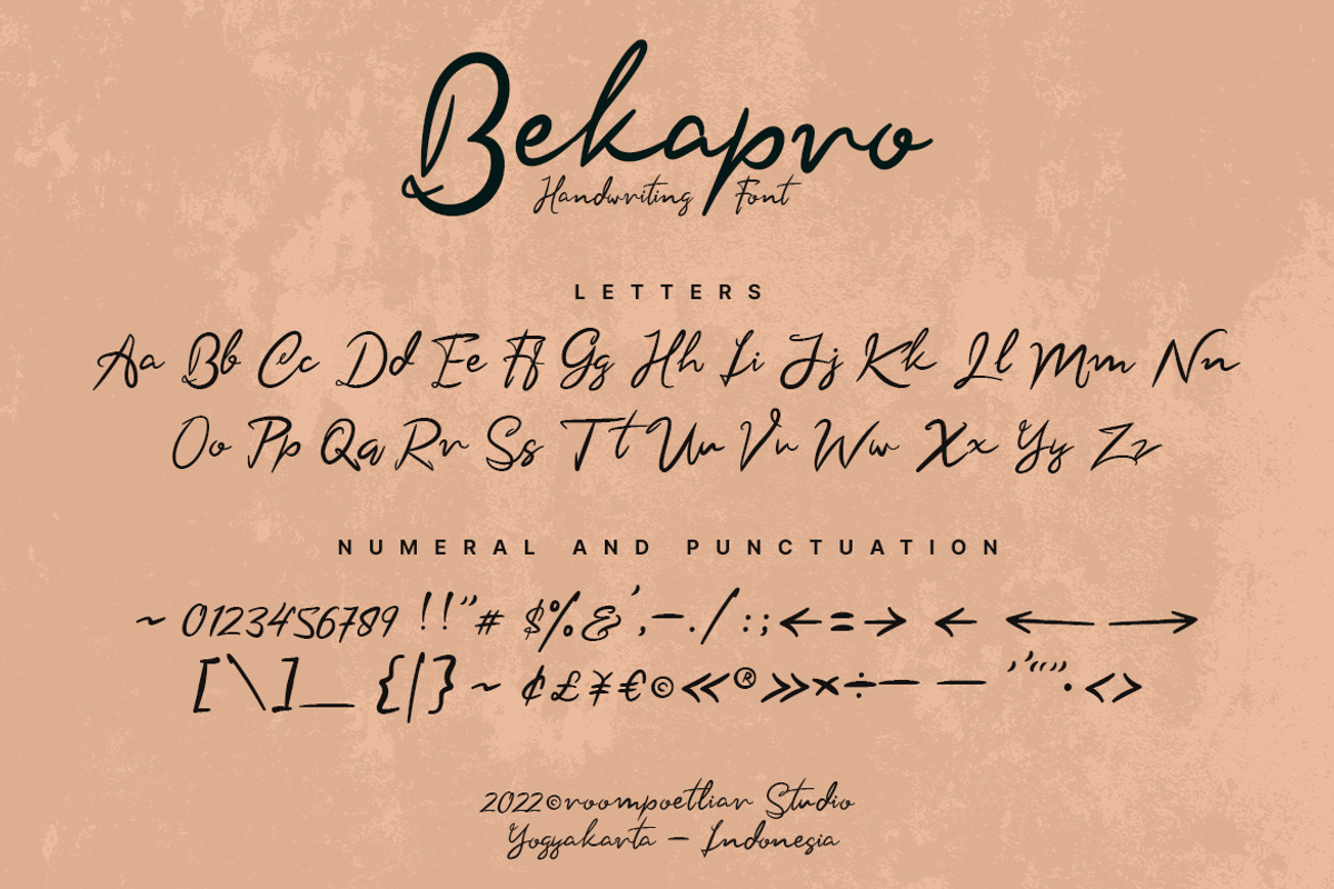 Bekapro Handwriting Font, a Script Font by RMPL.std (Photo 5 of 5)