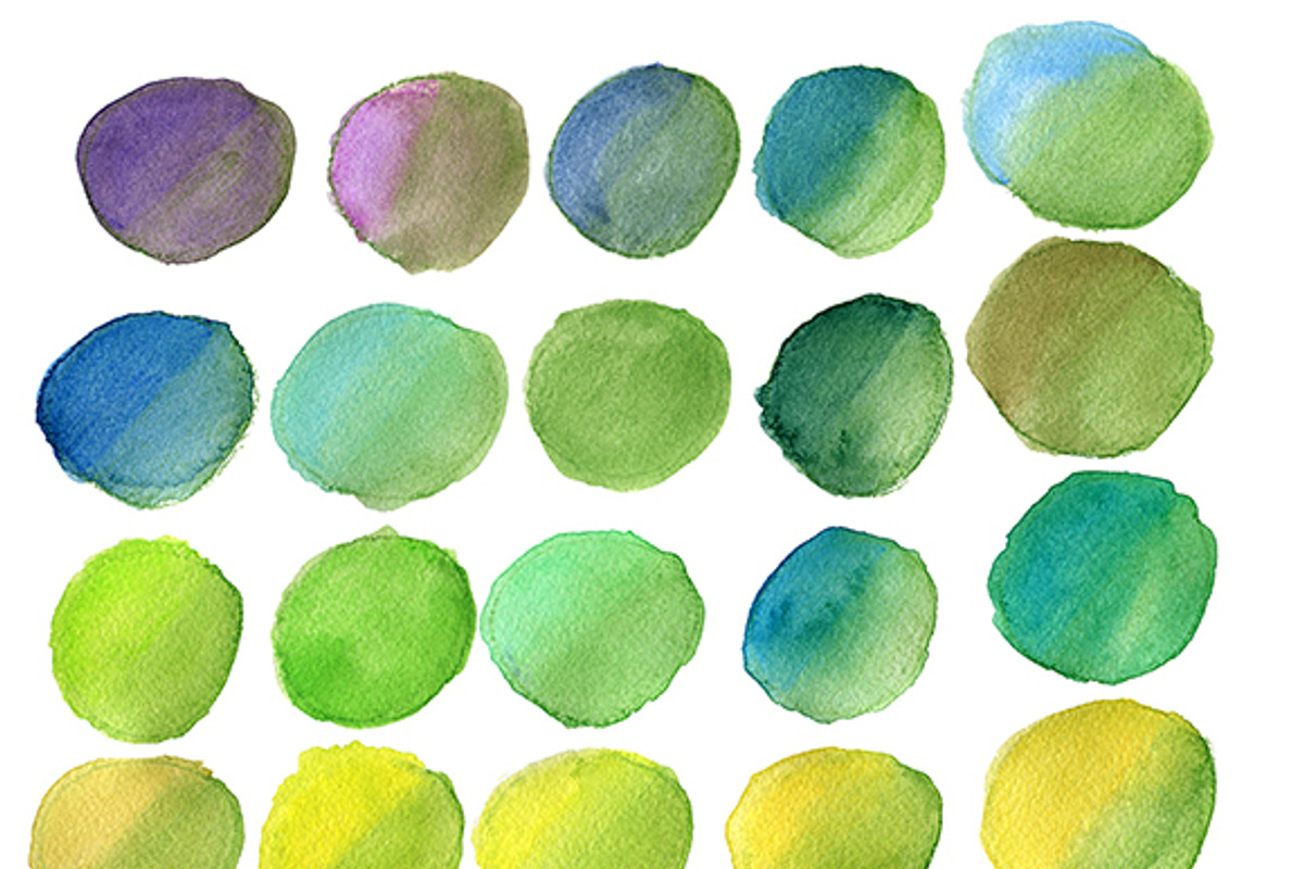 420 hand drawn watercolor spots, a Texture Graphic by Art Loft (Photo 8 of 14)