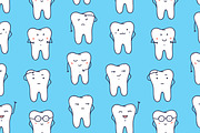 Funny teeth set, seamless pattern, a Healthcare Illustration by Good Studio (Thumbnail 3 of 4)