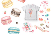 Watercolor Macaron Collection, a Food Illustration by MayaNavits (Thumbnail 8 of 10)