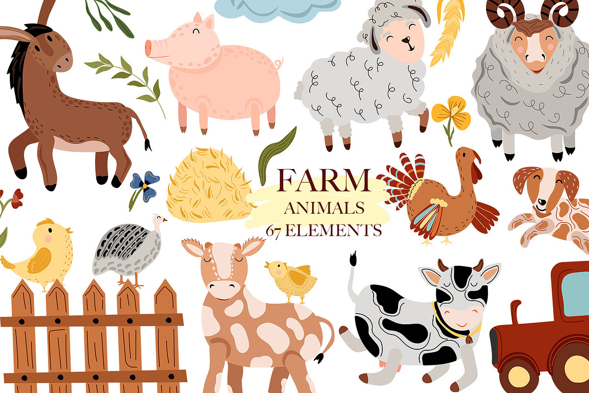 BUNDLE, Whole shop,clipart & pattens, an Animal Illustration by Usis (Photo 14 of 16)