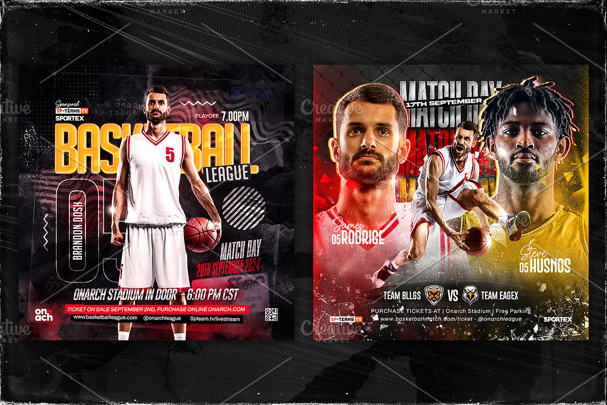 5 Basketball Flyer Template, a Flyer Template by OnurDemircan