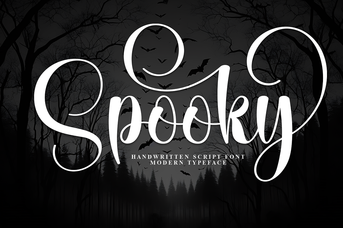 Spooky | Script Font, a Handwritten Font by Scratchones (Photo 1 of 9)