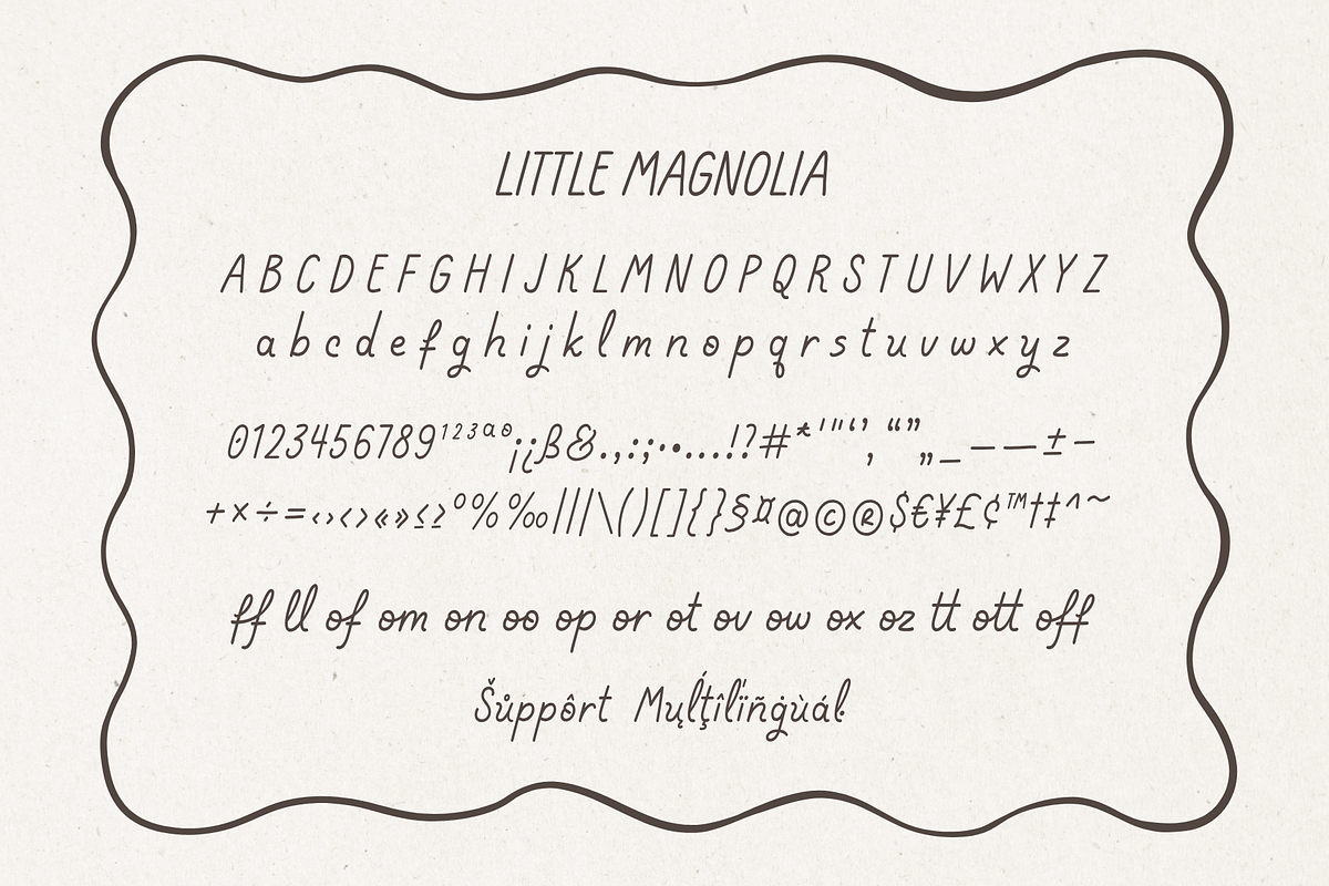 Little Magnolia - A Handwritten Font, a Handwritten Font by Ainun Jinan (Photo 9 of 9)